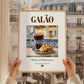 Galão – Portuguese Beverage Drink, Hotel Lobby Poster, styled in a charming Paris street view