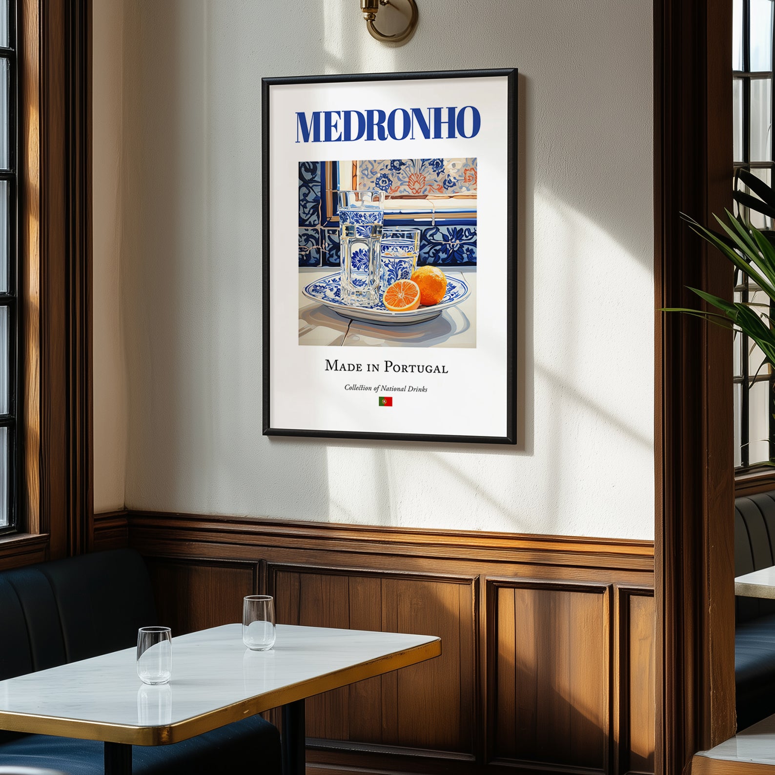 Medronho (brandy) – Portuguese Spirit Drink, Hotel Lobby Painting, clean layout with no caption