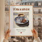 Türk Kahvesi (Turkish Coffee) – Turkish Coffee, Street Café Wall Art, styled in a charming Paris street view