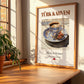 Türk Kahvesi (Turkish Coffee) – Turkish Coffee, Street Café Wall Art, no-text version framed in wood