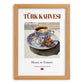 Türk Kahvesi (Turkish Coffee) – Turkish Coffee, Street Café Wall Art, set in oak frame