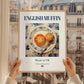 English Muffin – English Bread Dish, Restaurant Poster, styled in a charming Paris street view