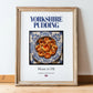 Yorkshire Pudding – English Bread Dish, Fine Dining Restaurant Wall Art, in wooden frame leaning on the floor