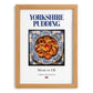 Yorkshire Pudding – English Bread Dish, Fine Dining Restaurant Wall Art, set in oak frame