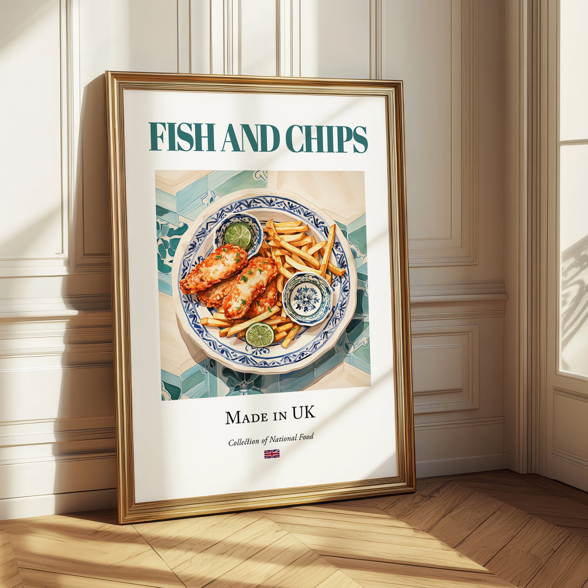 Fish and Chips – English Dish, Food Bar Poster