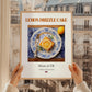 Lemon Drizzle Cake – English Dessert Dish, Brasserie Wall Art, styled in a charming Paris street view