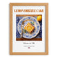 Lemon Drizzle Cake – English Dessert Dish, Brasserie Wall Art, set in oak frame