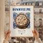 Banoffee Pie – English Dessert Dish, Bistro Poster, styled in a charming Paris street view