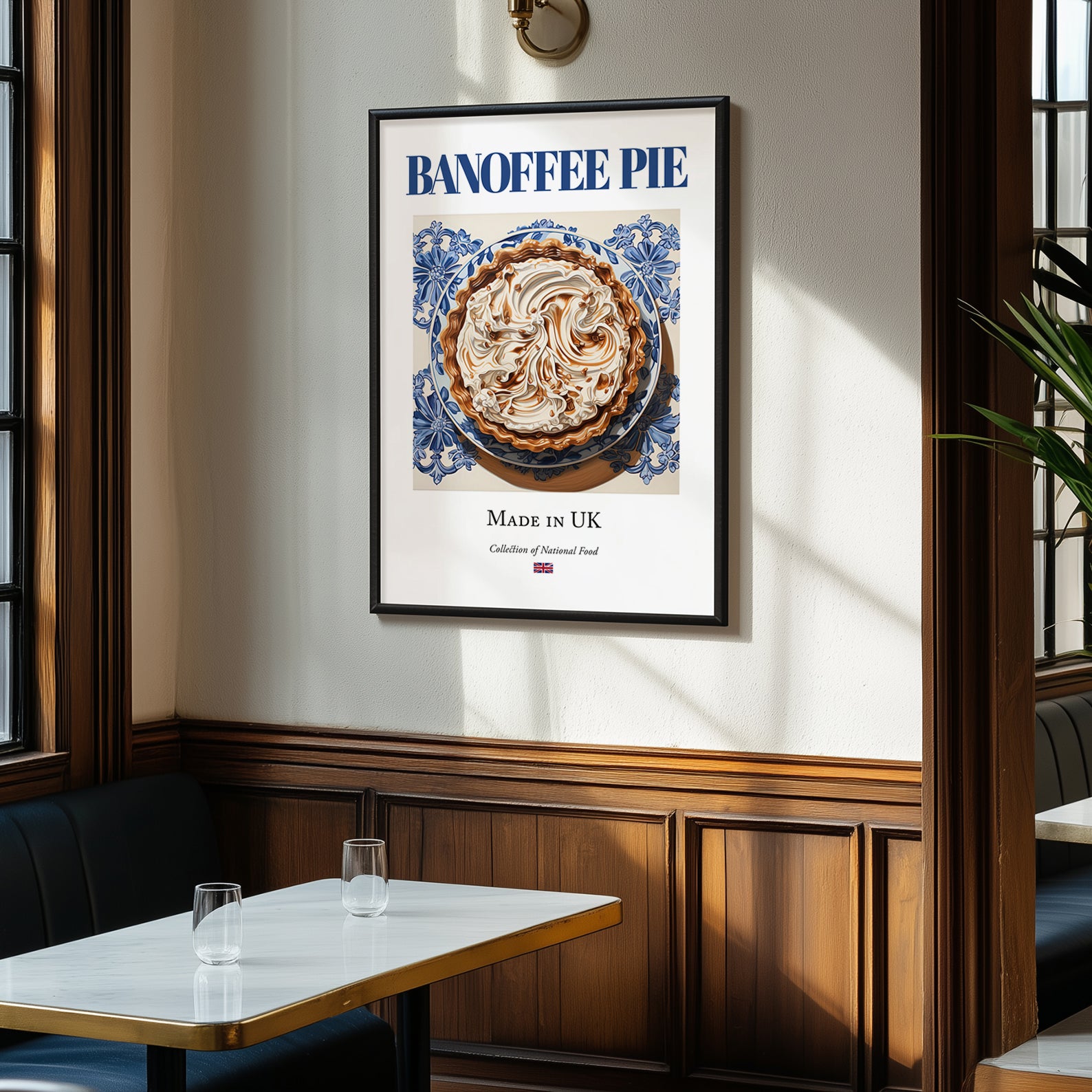 Banoffee Pie – English Dessert Dish, Bistro Poster, clean layout with no caption