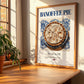 Banoffee Pie – English Dessert Dish, Bistro Poster, no-text version framed in wood
