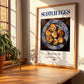 Scotch Eggs – English Snack Dish, Bistro Illustration, no-text version framed in wood
