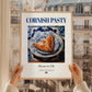 Cornish Pasty – English Snack Dish, Food Bar Print, styled in a charming Paris street view