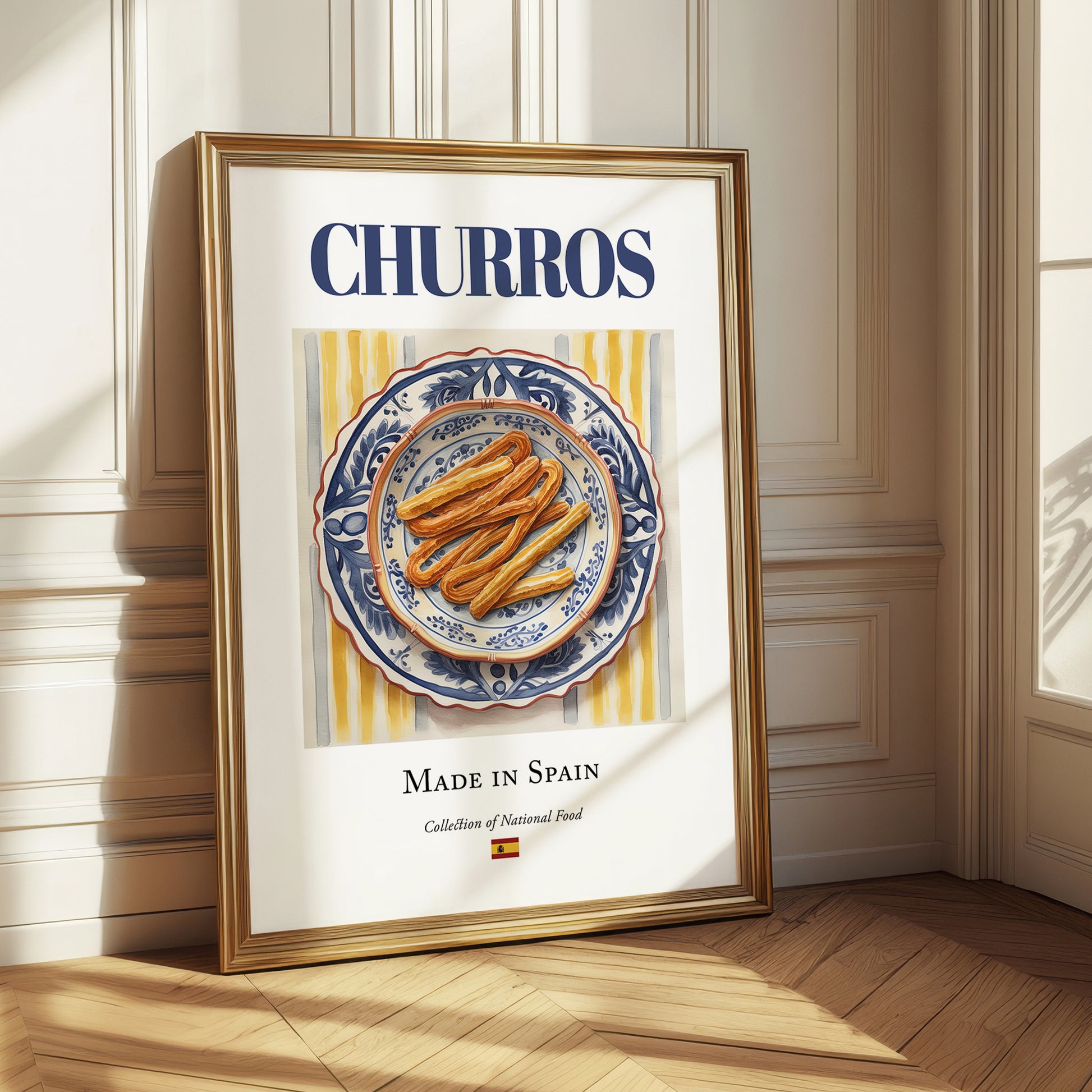 Churros – Spanish Dessert Dish, Farmhouse Kitchen Poster
