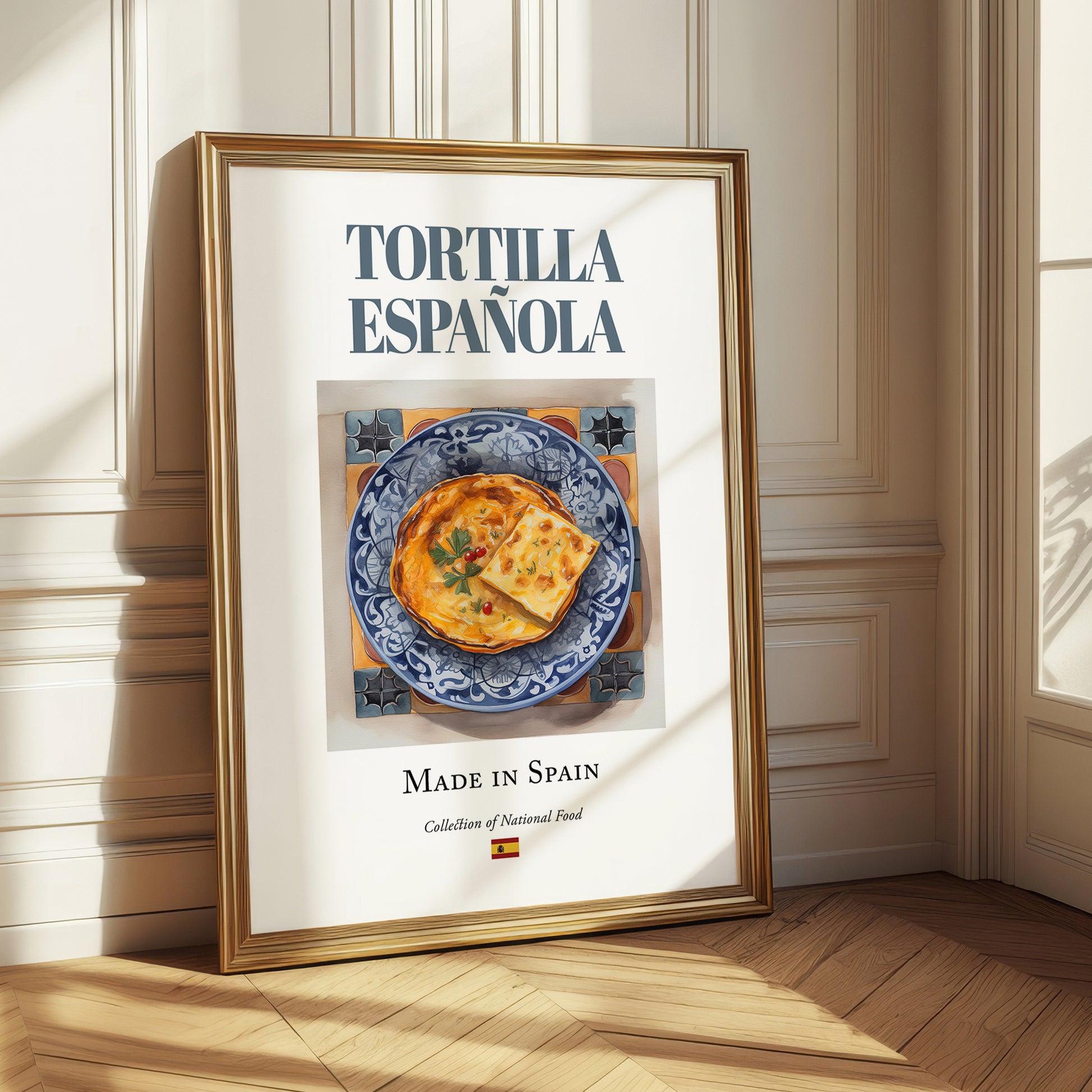 Tortilla Española (Spanish Omelette) – Spanish Dish, Bistro Illustration