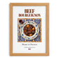 Beef Bourguignon – French Stew Dish, Fine Dining Restaurant Poster, set in oak frame