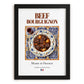 Beef Bourguignon – French Stew Dish, Fine Dining Restaurant Poster, in sleek black frame