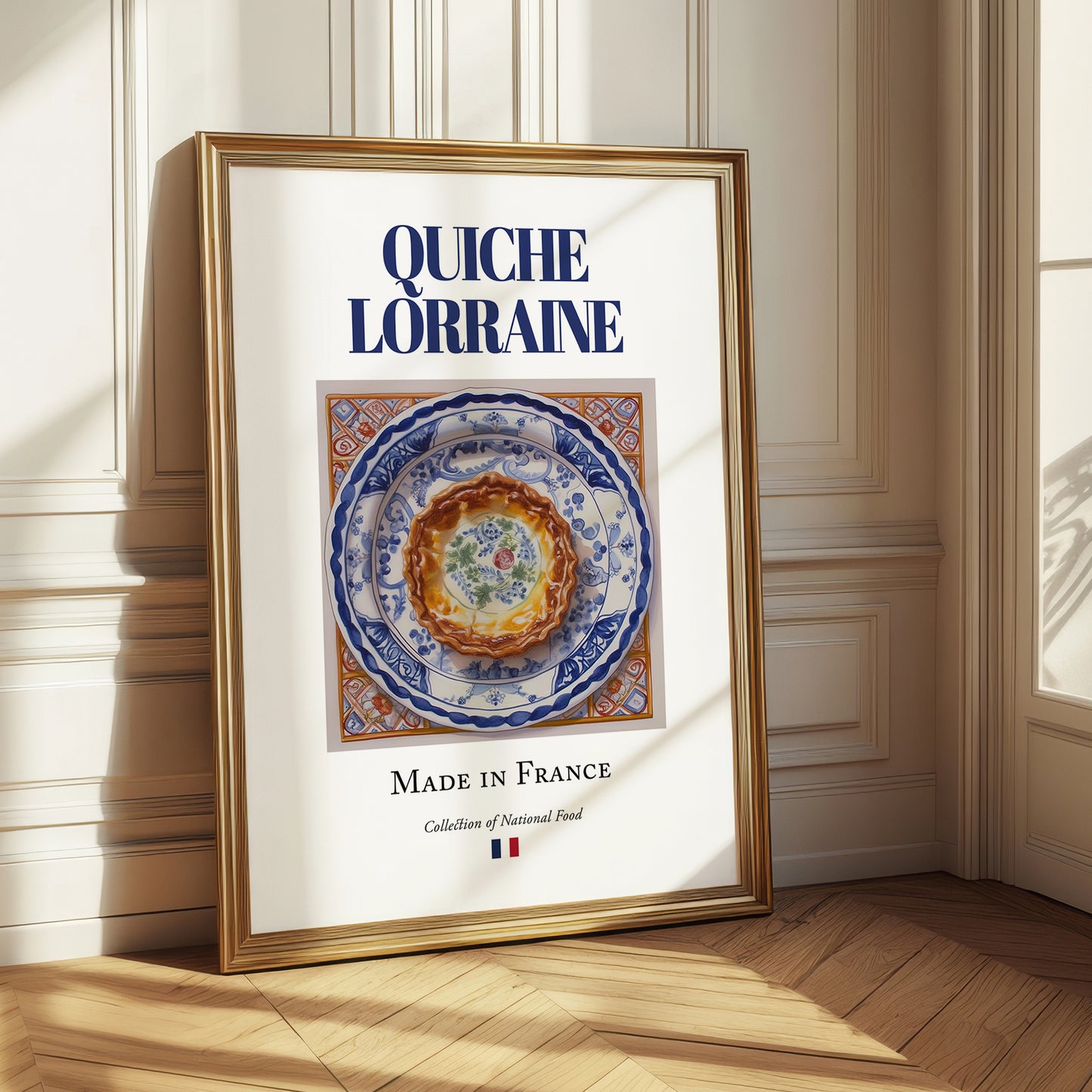 Quiche Lorraine – French Dish, Farmhouse Kitchen Wall Art