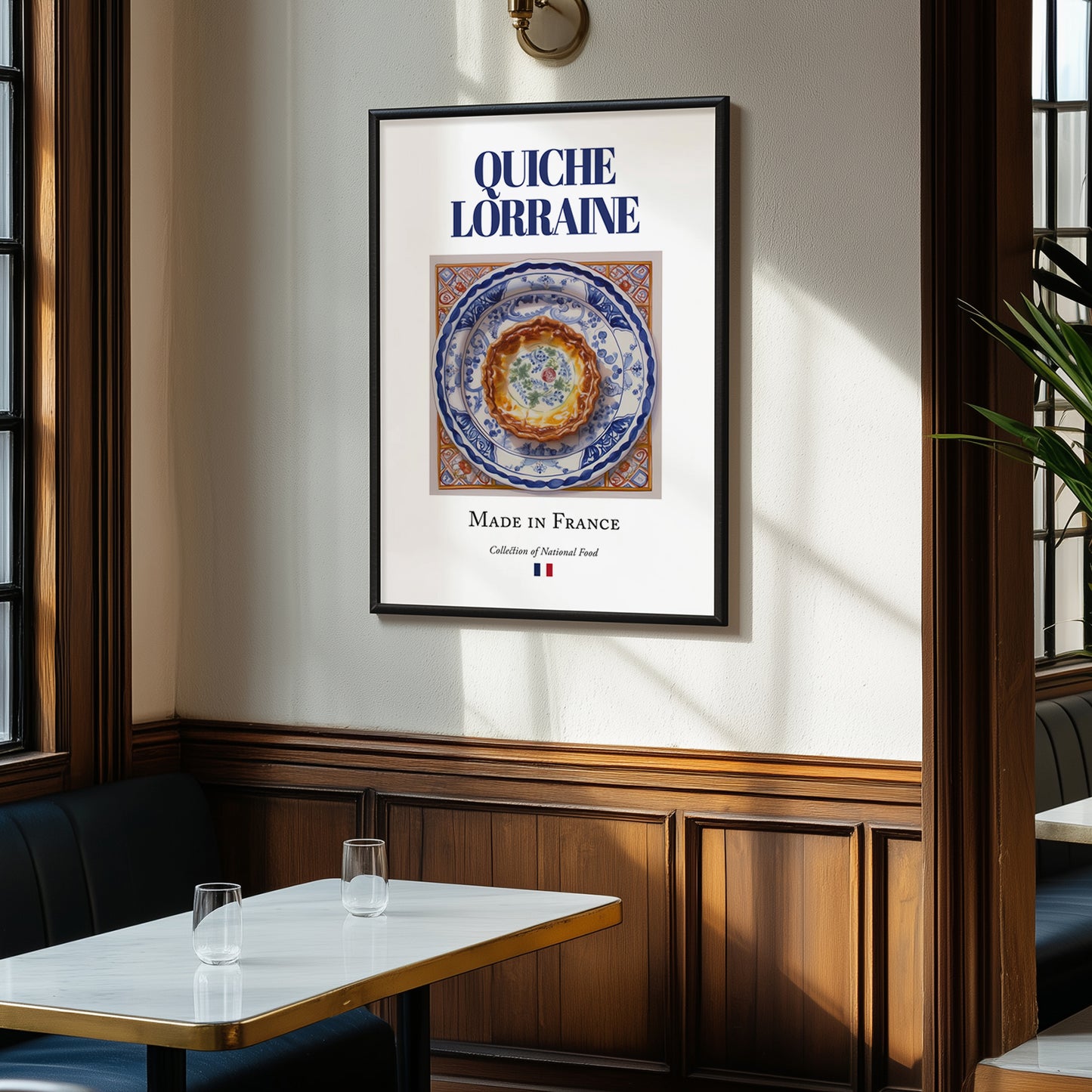 Quiche Lorraine – French Dish, Farmhouse Kitchen Wall Art, clean layout with no caption
