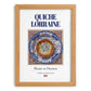 Quiche Lorraine – French Dish, Farmhouse Kitchen Wall Art, set in oak frame