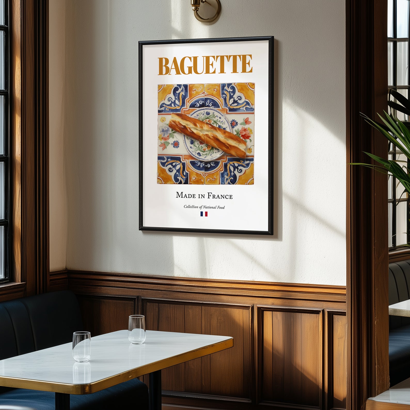 Baguette – French Bread Dish, Bistro Print, clean layout with no caption