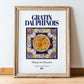 Gratin Dauphinois – French Dish, Fine Dining Restaurant Poster, in wooden frame leaning on the floor