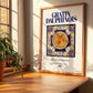 Gratin Dauphinois – French Dish, Fine Dining Restaurant Poster, no-text version framed in wood