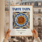 Tarte Tatin – French Dessert Dish, Tavern Poster, styled in a charming Paris street view