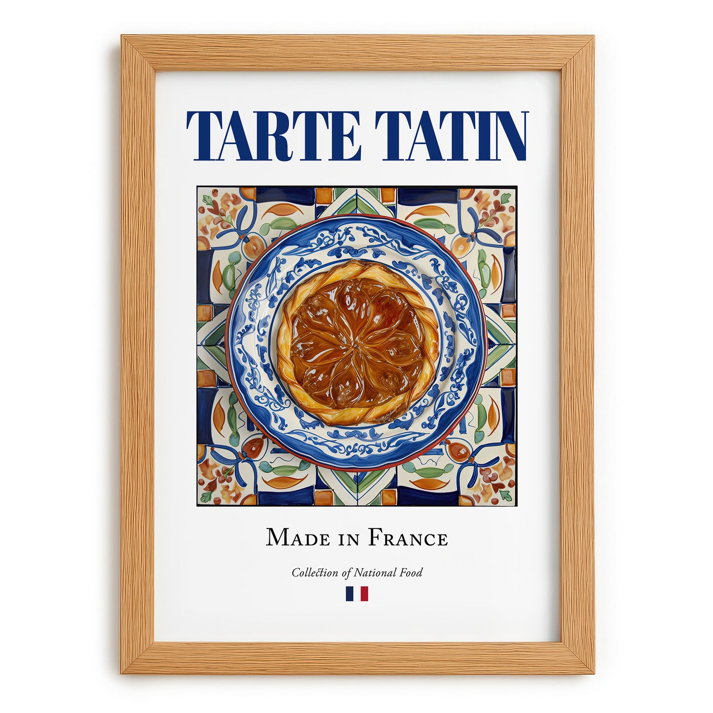 Tarte Tatin – French Dessert Dish, Tavern Poster, set in oak frame
