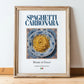 Spaghetti Carbonara – Italian Pasta, Ristorante Poster, in wooden frame leaning on the floor