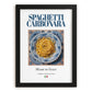Spaghetti Carbonara – Italian Pasta, Ristorante Poster, in sleek black frame