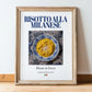 Risotto alla Milanese – Italian Dish, Café Wall Art, in wooden frame leaning on the floor