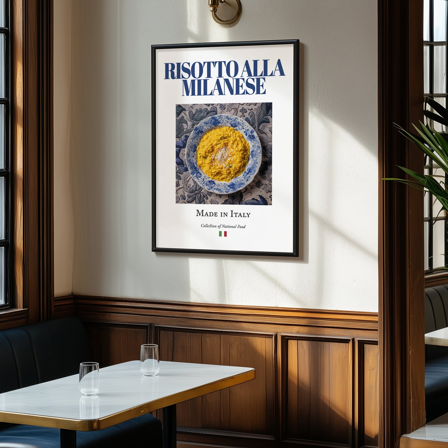 Risotto alla Milanese – Italian Dish, Café Wall Art, clean layout with no caption