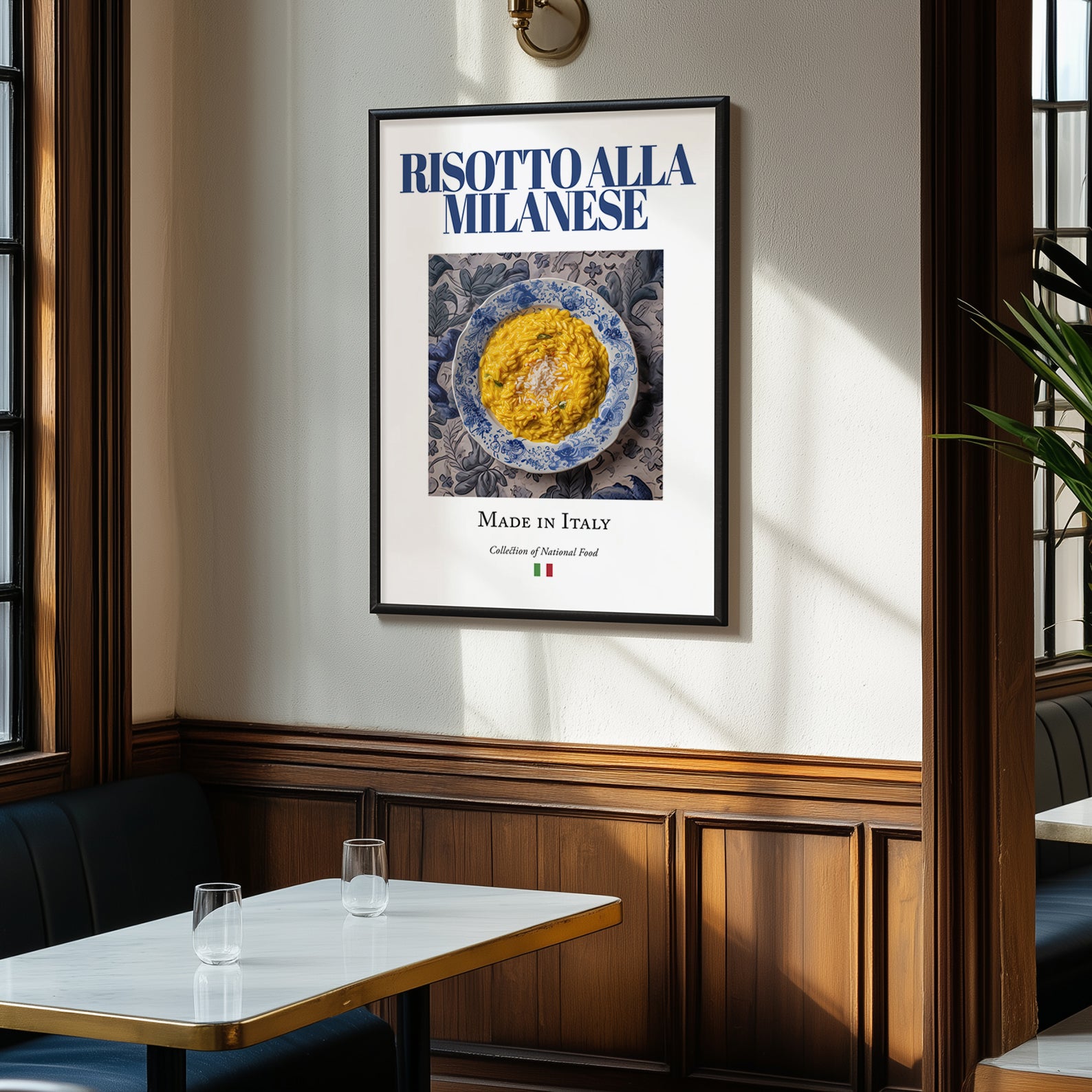 Risotto alla Milanese – Italian Dish, Café Wall Art, clean layout with no caption