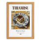 Tiramisu – Italian Dessert Dish, Café Poster, set in oak frame