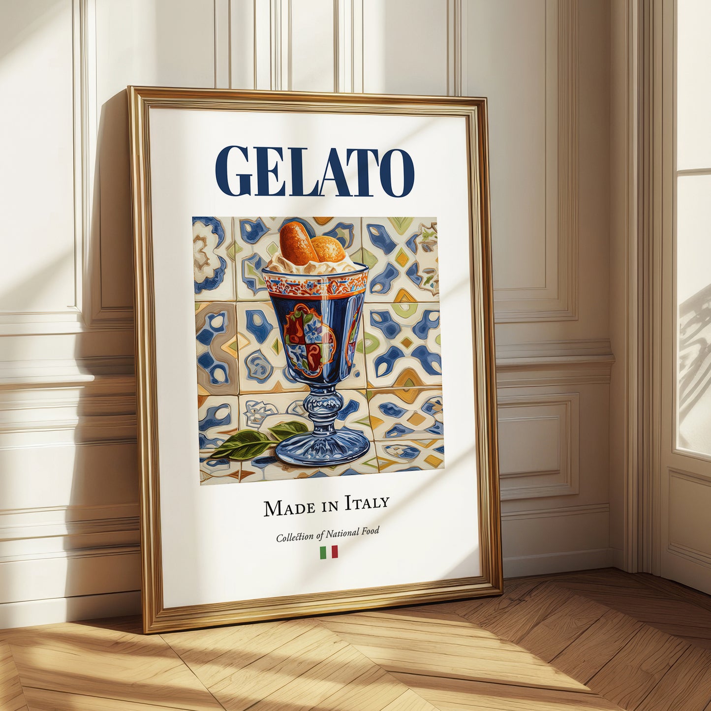Gelato – Italian Dessert Dish, Café Poster