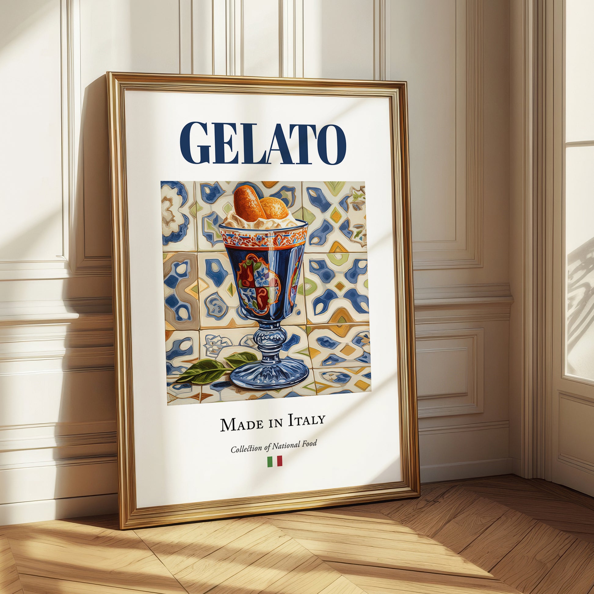 Gelato – Italian Dessert Dish, Café Poster