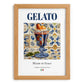 Gelato – Italian Dessert Dish, Café Poster, set in oak frame
