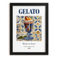 Gelato – Italian Dessert Dish, Café Poster, in sleek black frame