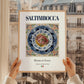 Saltimbocca – Italian Meat Dish, Farmhouse Kitchen Print, styled in a charming Paris street view