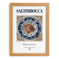 Saltimbocca – Italian Meat Dish, Farmhouse Kitchen Print, set in oak frame