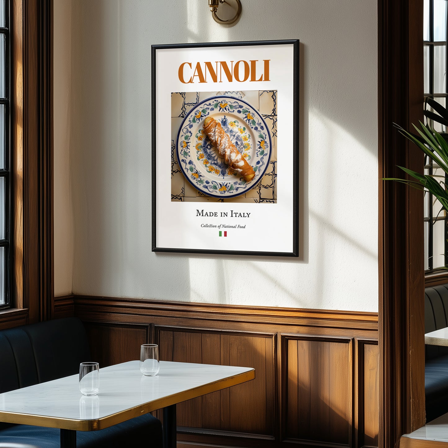 Cannoli – Italian Dessert Dish, Brasserie Wall Art, clean layout with no caption