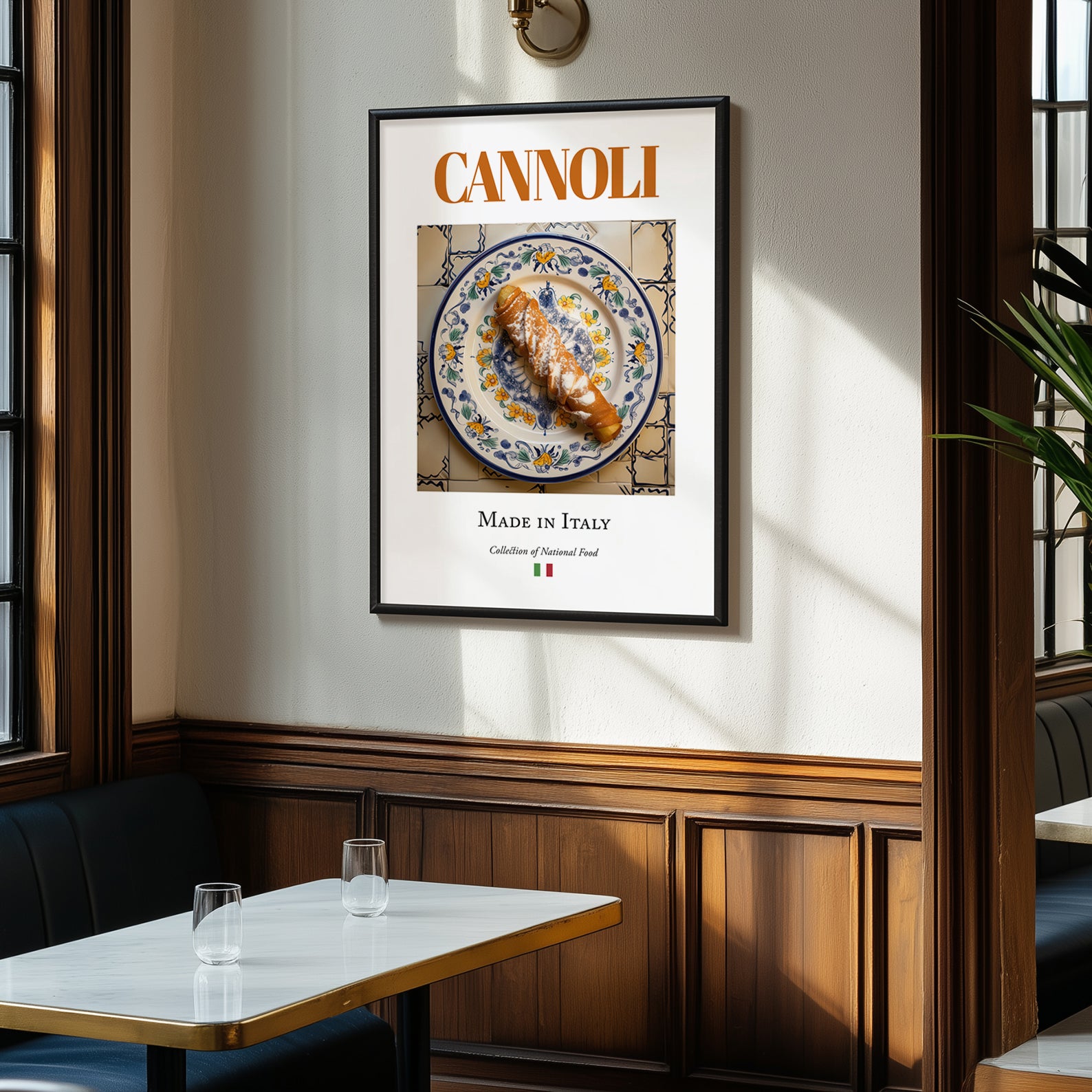 Cannoli – Italian Dessert Dish, Brasserie Wall Art, clean layout with no caption