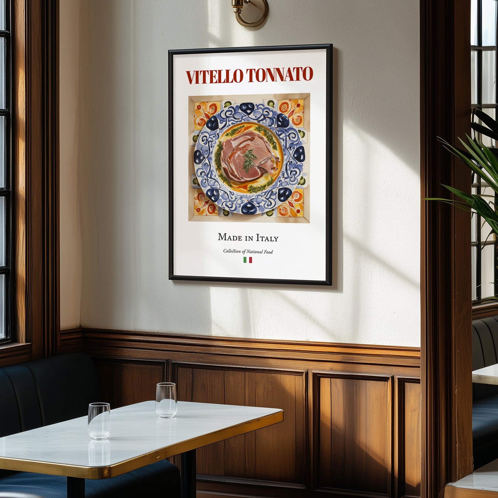 Vitello Tonnato – Italian Meat Dish, Restaurant Painting, clean layout with no caption