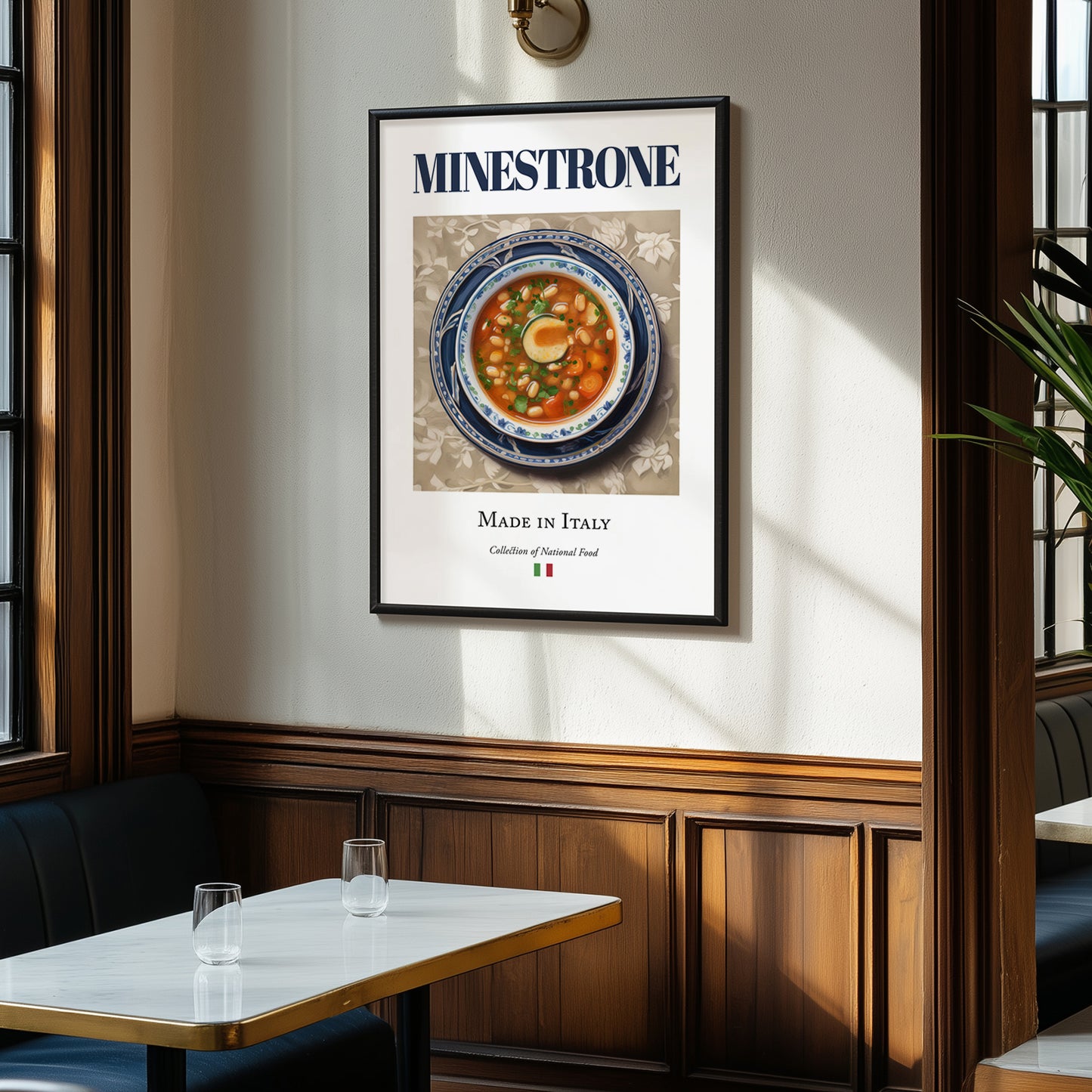 Minestrone – Italian Soup Dish, Restaurant Wall Art, clean layout with no caption