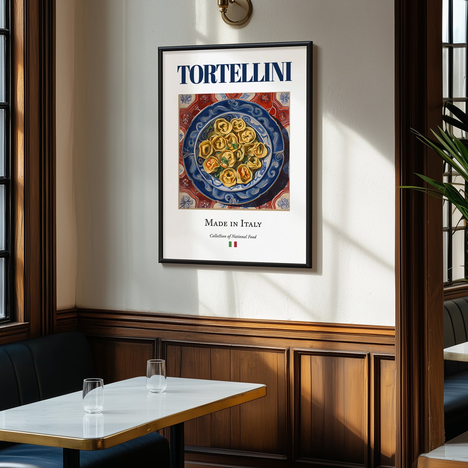Tortellini – Italian Pasta, Restaurant Poster, clean layout with no caption