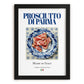 Prosciutto di Parma – Italian Meat Dish, Fine Dining Restaurant Poster, in sleek black frame