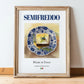Semifreddo – Italian Dessert Dish, Restaurant Painting, in wooden frame leaning on the floor