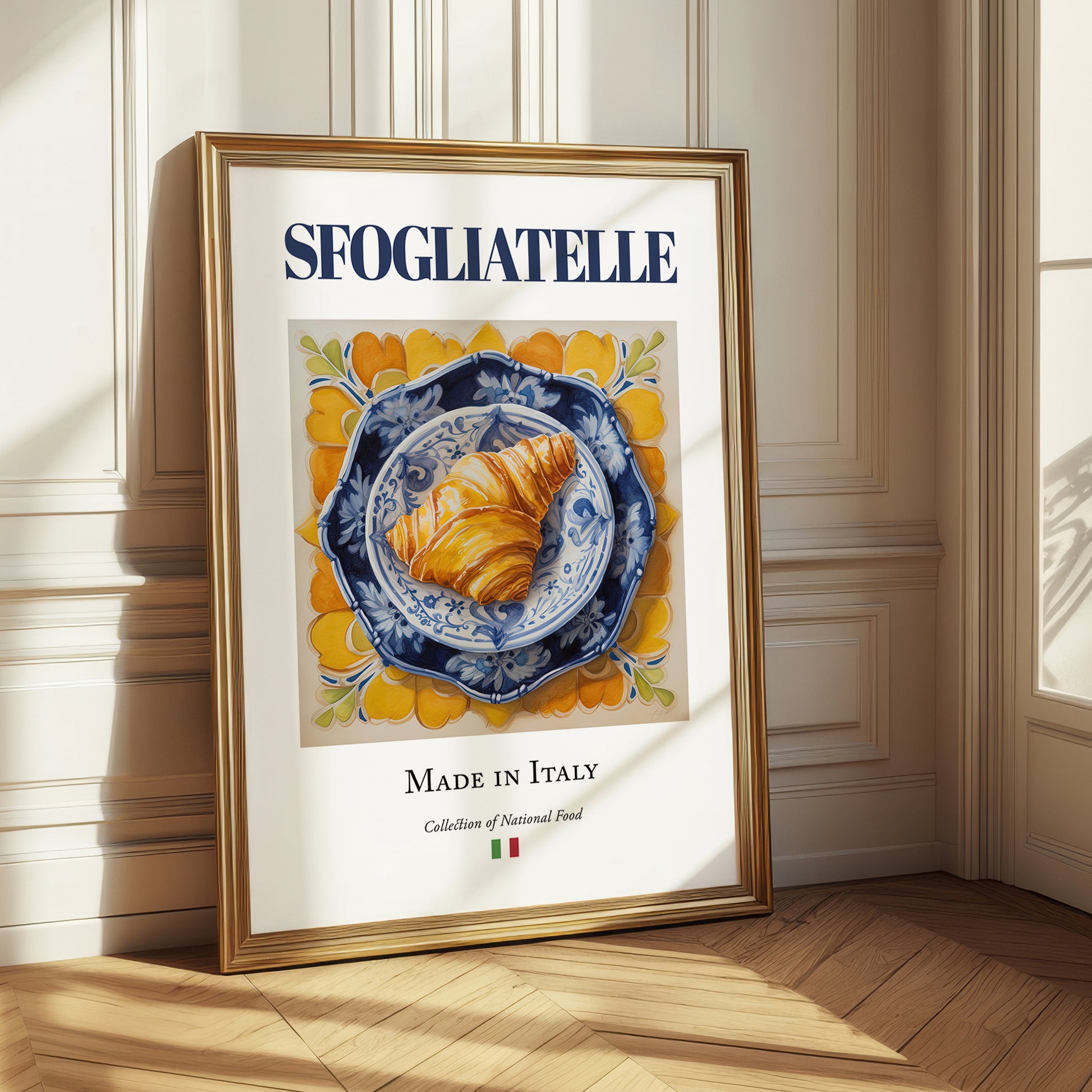 Sfogliatelle – Italian Dessert Dish, Farmhouse Kitchen Poster