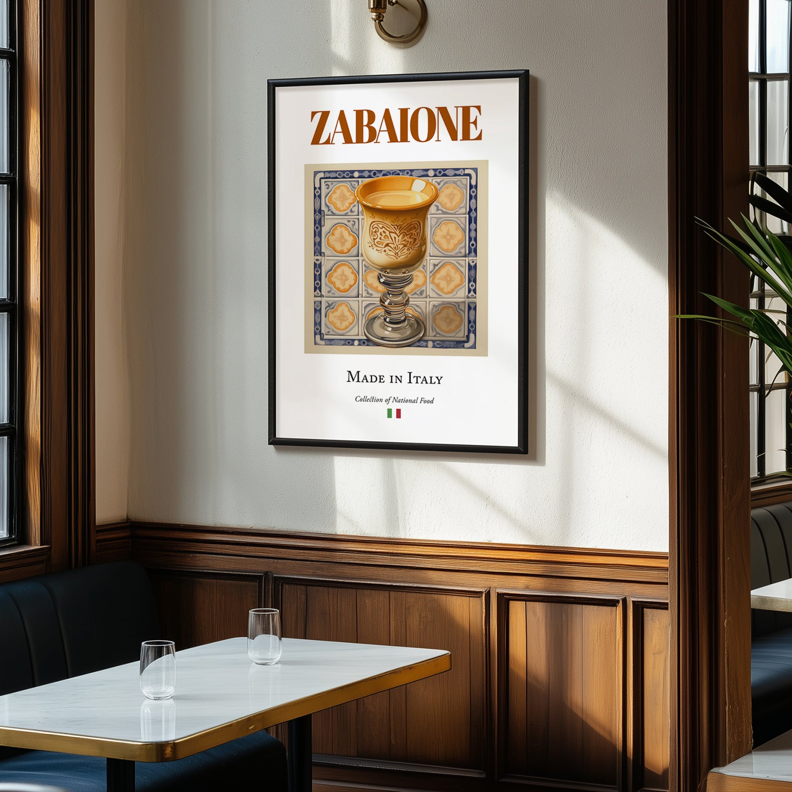 Zabaione – Italian Dessert Dish, Bistro Print, clean layout with no caption
