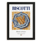 Biscotti – Italian Dessert Dish, Tavern Still Life, in sleek black frame